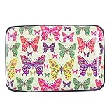 HDE Designer Aluminum RFID Blocking Identity Protection Travel Credit Card Case (Yellow with Butterflies)