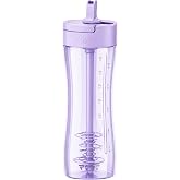 PerfectShaker LUMA 28oz Tritan Protein Shaker Bottle with Straw | Built-In ActionRod Mixer &amp; PerfectFlow Straw for Easy Switching Between Protein Shakes, Water &amp; Gym Use, Lavender