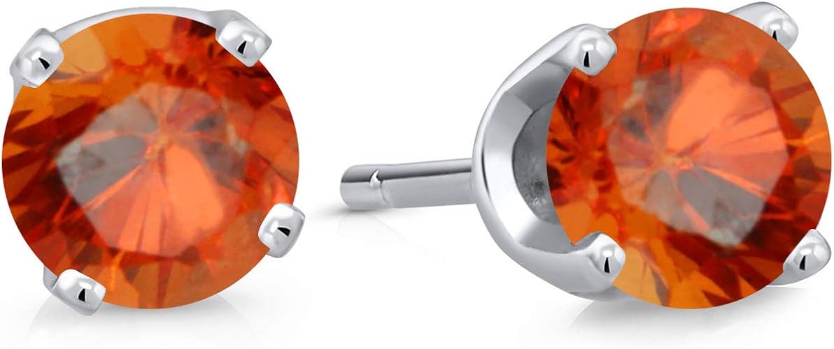 Amazon Gem Stone King 0 32カラット 天然 オレンジサファイア ピアス レディース 14金 ホワイトゴールド K14 ピアス 通販