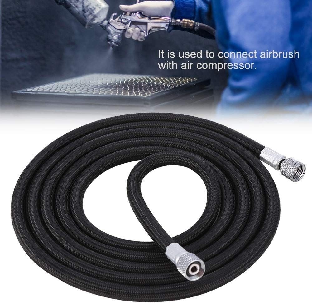 Braided Hose,1.8M EVA Braided Airbrush Hose Air Tube 1/8"-1/4" Adaptor Fitting Ends Coupling, Defult - Image 4
