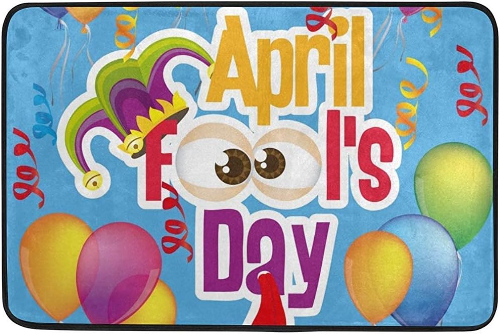 Soefipok Bienvenido Lindo Feliz April Fools Day Alfombras de Piso