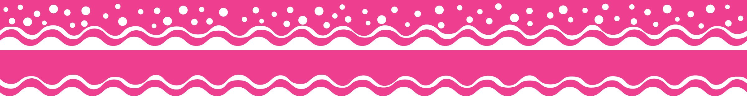 Barker Creek Double-Sided Scalloped Border, Happy Hot Pink, for Bulletin Boards, Reception Areas, Halls, Break Rooms, Office, School, Home Learning Decor, 2.25” x 39’ (996)