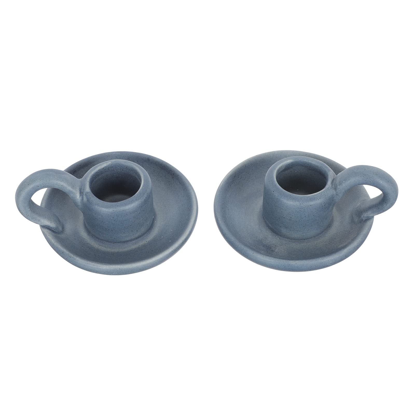 Cabilock 2pcs Ceramic Candlestick Ornaments Nordic Style Party Candle Holders Candle Stands for Living Decorations Photo Props for Rustic Home Decor