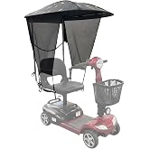 Sun Shade Canopy for 4-Wheeled Electric Mobility Scooters, UV &amp; Rain Canopy Protection, Weather-Resistant Shade Accessory for Outdoor Mobility