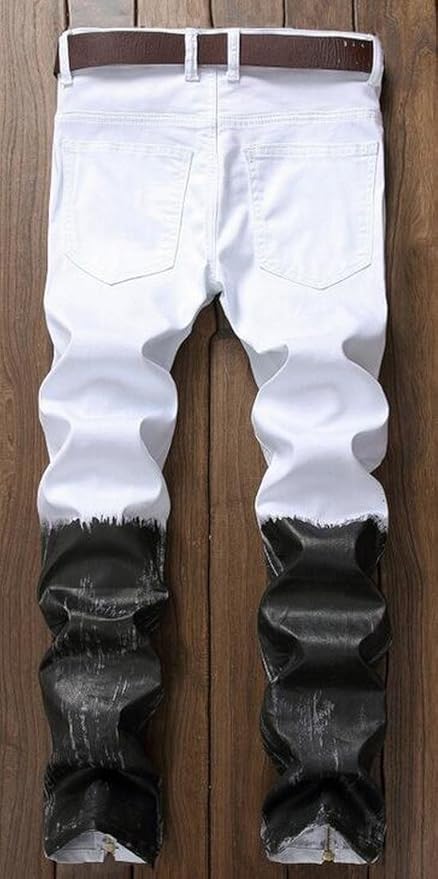 broken holes pocket jeans