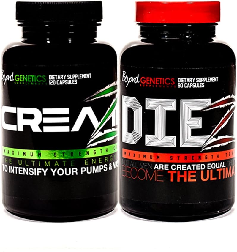 Creatine and Testosterone Boosting Pills Max Hardcore Stack DIEZEL + CREAZINE