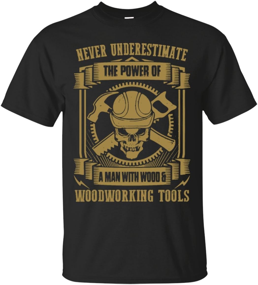 Amazon.com: WoodworkerTee The Power of Woodworking Tools T Shirt - Men