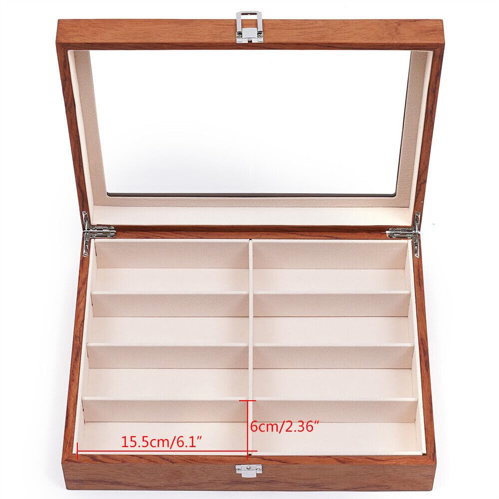 Eapmic 8 Slots Eyeglass Sunglass Storage Watch Box