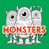 Cute Monsters Coloring Book: 30 Simple and Easy Coloring Pages with Cute Monsters (Simple and Easy Coloring Books)