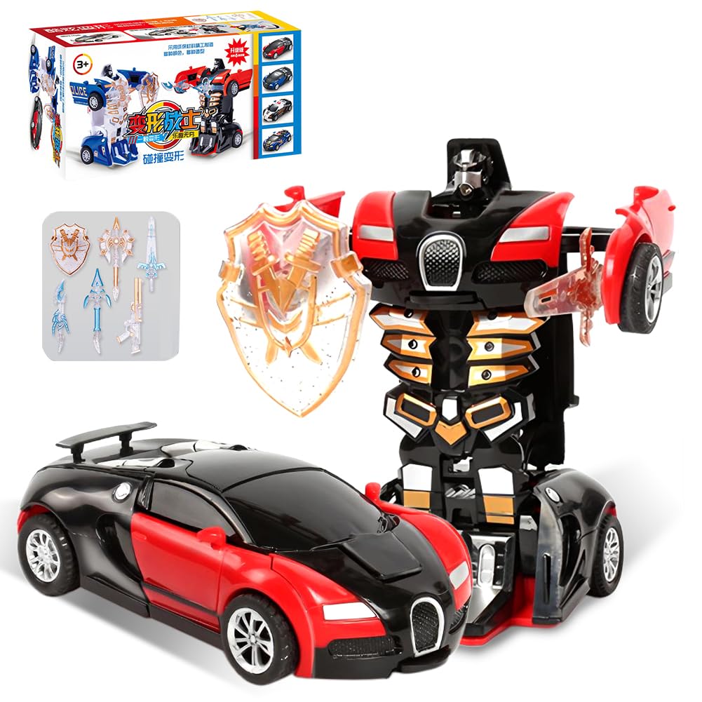 MyrkalaToy Transforming Robot Toy Car for Boys Robotic Toy Car for Boys Friction Vehicle Handy Transforming Robot Toys Educational Gifts for Kids, Birthday