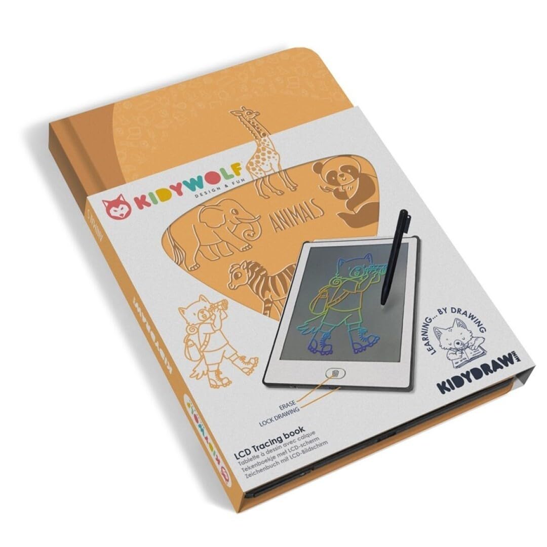 Kidydraw-mini Drawing Tablet Animals Kidywolf