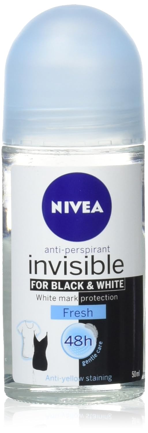 Nivea 50ml Female Black & White Pure Invisible RollOn