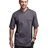ChefUniforms.com Men's 2-Pocket Chef Coat - Mesh Panels