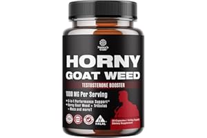 NATURES CRAFT Horny Goat Weed for Male Enhancement - Extra Strength Horny Goat Weed for Men 1000mg per Serving Complex with Tongkat Ali Saw Palmetto Extract Panax Ginseng and Black Maca Root for Stamina & Energy