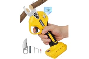 Brushless Electric Pruning Shears for DeWalt 20V Battery, Portable Cordless Branch Cutter Tree Trimmer with LCD Display＆Repla