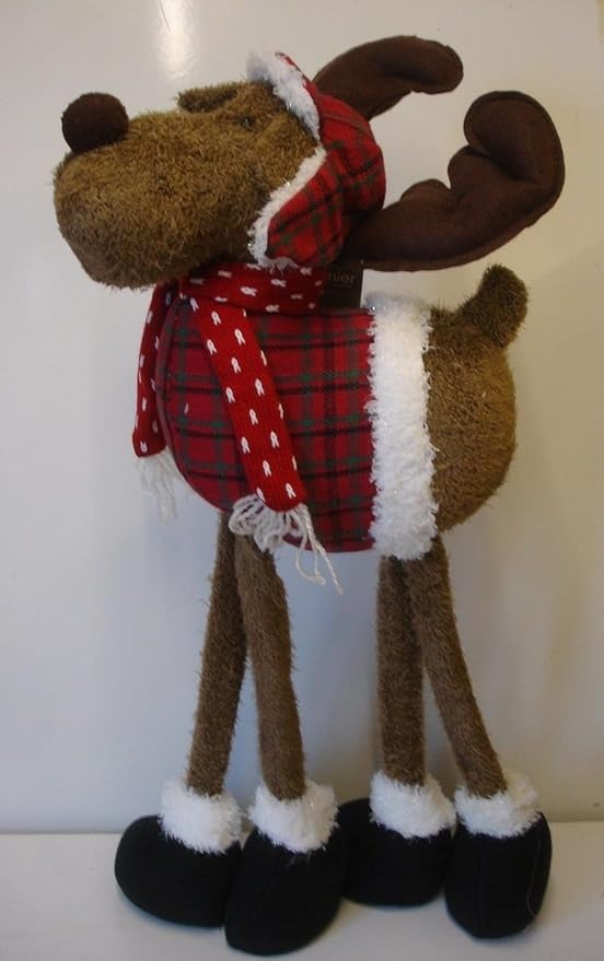 New Standing Long Legs Reindeer Christmas Figure Decoration 55cm in
