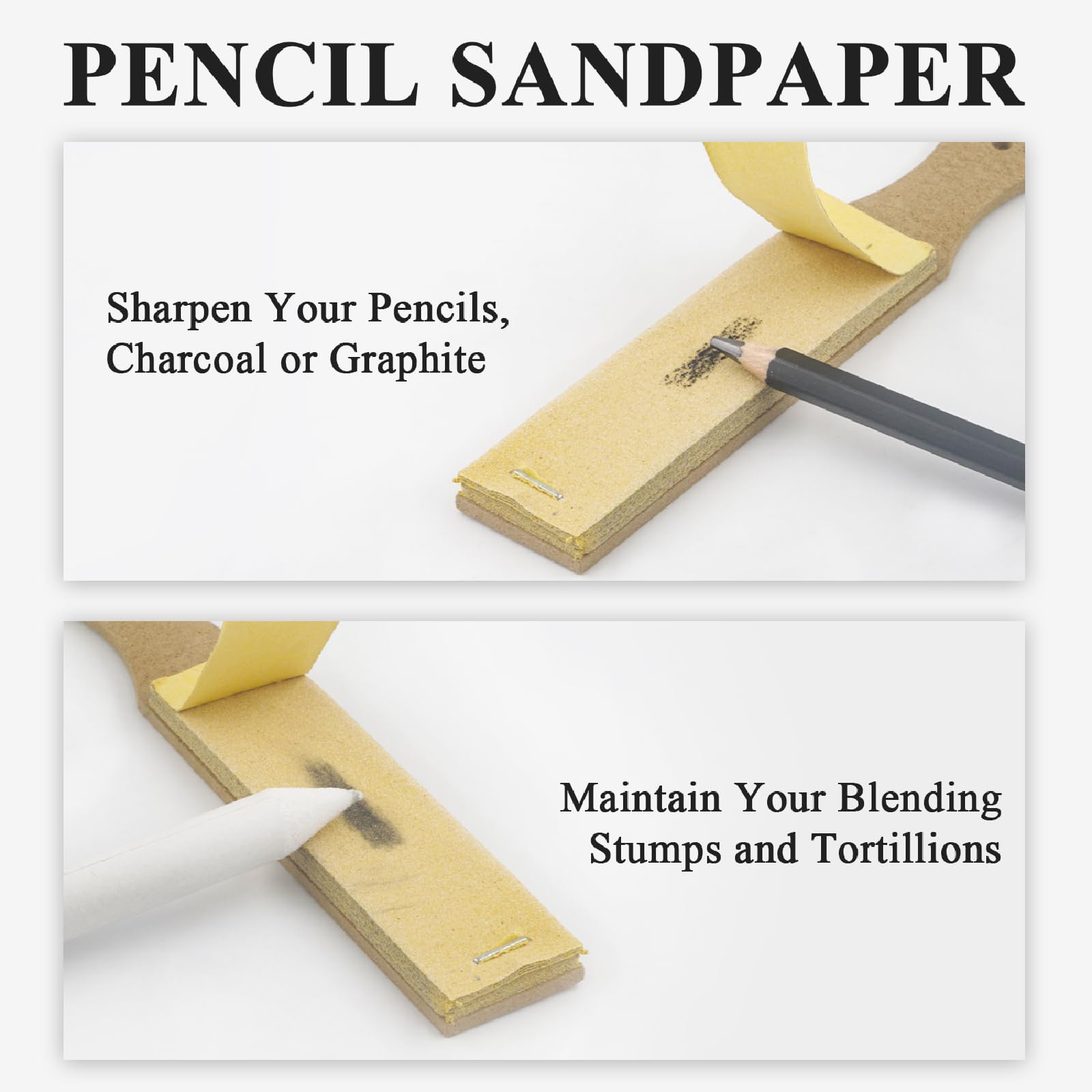 Aenir Blending Stumps for Drawing, Tortillons Blending Stumps Set of 13 Pack with Sandpaper Pencil Sharpener, Paper Art Blenders Tools for Charcoal, Graphite, Drawing Tools for Artists. (13)