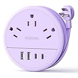 NTONPOWER Purple Extension Cord with 3 AC Outlet 4
