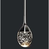 TIMEX objects Teardrop Crystal Pendant Light, Black Hanging Ceiling Lighting Fixtures, Modern LED Bubble Kitchen Bar Lights D