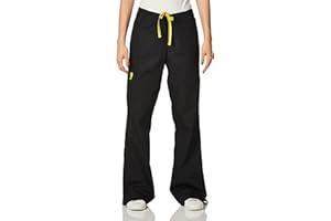WonderWink Women's Scrubs Romeo Six-Pocket Flare Leg Pant - XS-5XL, 6 Pockets, Elastic Waistband with Convertible Drawstring