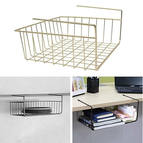 Under Shelf Basket Storage Volwco Wire Mesh Under Cabinet Hanging