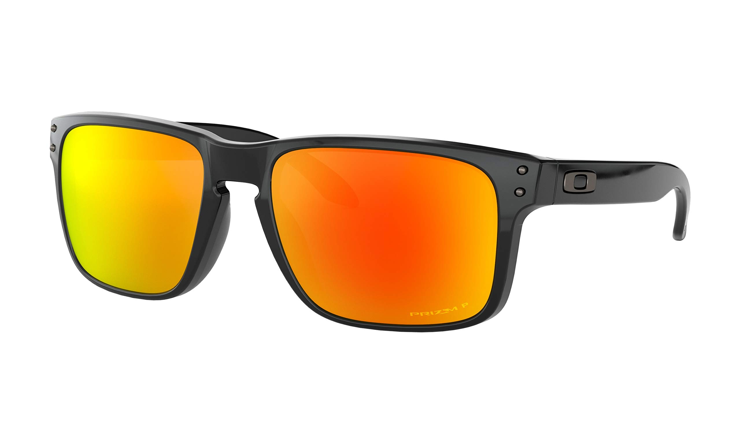 Photo 1 of Oakley Men's OO9102 Holbrook Square Sunglasses, Polished Black/Prizm Ruby Polarized, 57 mm