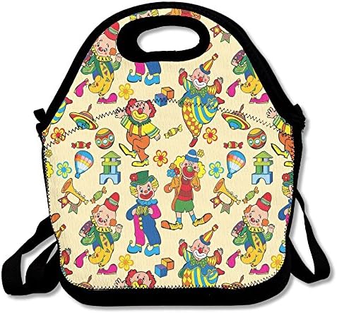 Sjqwnswjw Baby One Size Circus Carnival Artful Festive Pattern Dancing Characters Toys Clowns Entertainment Cute Gym Drawstring Bags Travel Backpack Tote School Rucksack