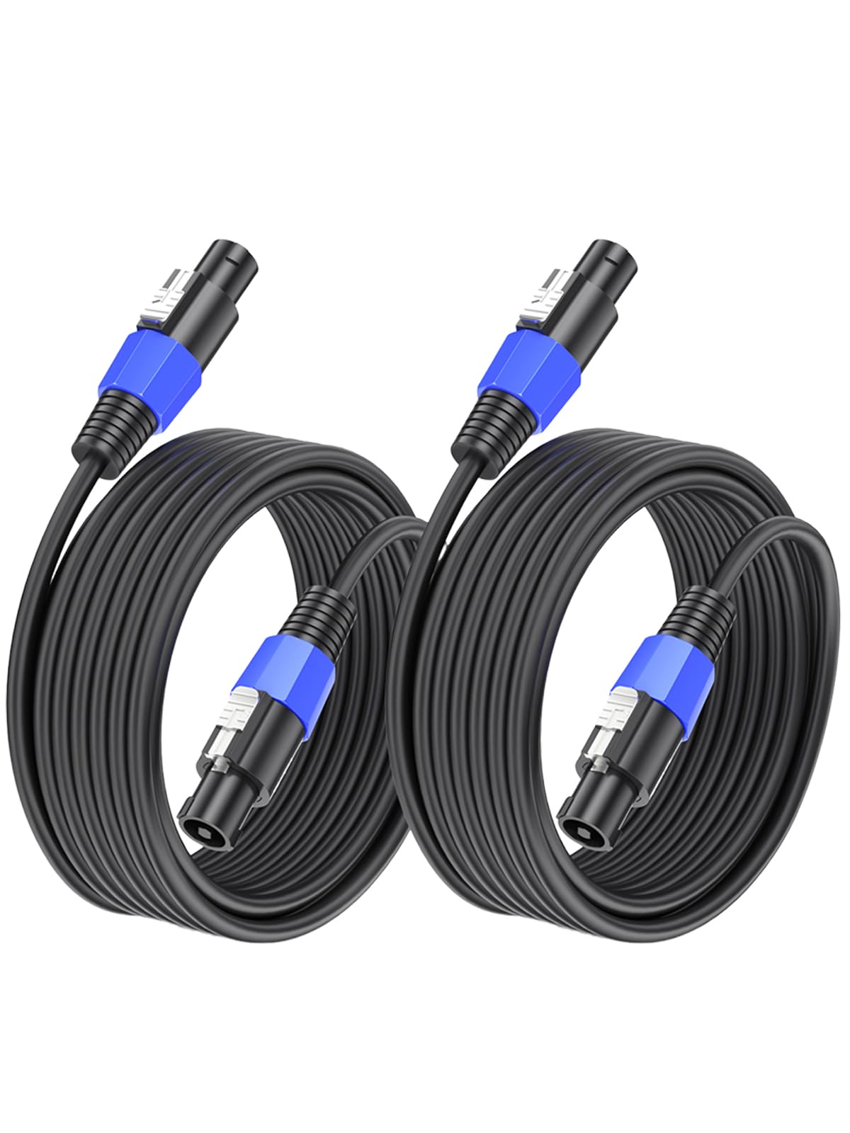 GCTBL 20M 2pack Speakon to Speakon Cables Male to Male Professional DJ/PA Audio Amplifier Speaker Cable