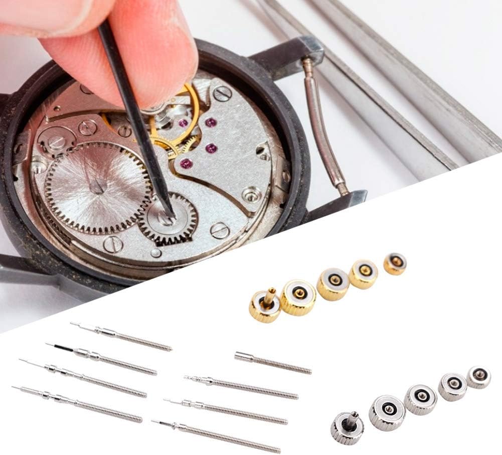 Watch Crown, Stainless Steel Watch Crown Spring Bar Set Watch Repairing Tool Accessory: Home & Kitchen