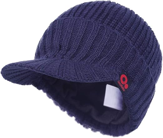 fleece hat with brim