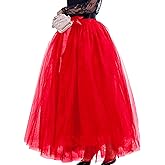 928 - Plus Size Long Maxi A-Line Tutu Tulle Wedding Skirt