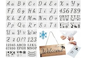 40pcs Letter Stencils,Alphabet Stencil Diy Plastic Stencils With Number Stencils Reusable Stencils,Templates For Painting On 