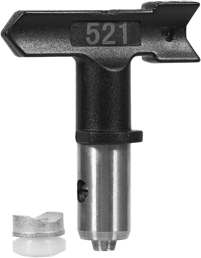 Yosoo Airless Spray Gun Tip Multi Series Tungsten Steel Reversible Gun Paint Spray Nozzle Tip Head (Size : 521#)