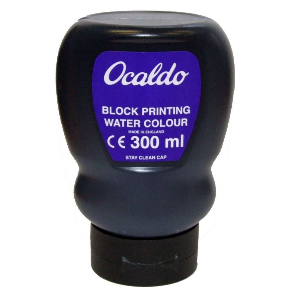 Ocaldo 300 ml Block Printing Watercolour Paint, Black Amazon.co.uk