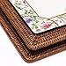 Caspari Rattan Luncheon Napkin Holder in Dark Natural Brown, 1 Each
