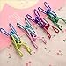 Ammsia Canyoze 40Pcs Colorful Multipurpose PVC-Coated Steel Wire Clip, Clothes Pins, Utility Clips Hooks for Home & Office