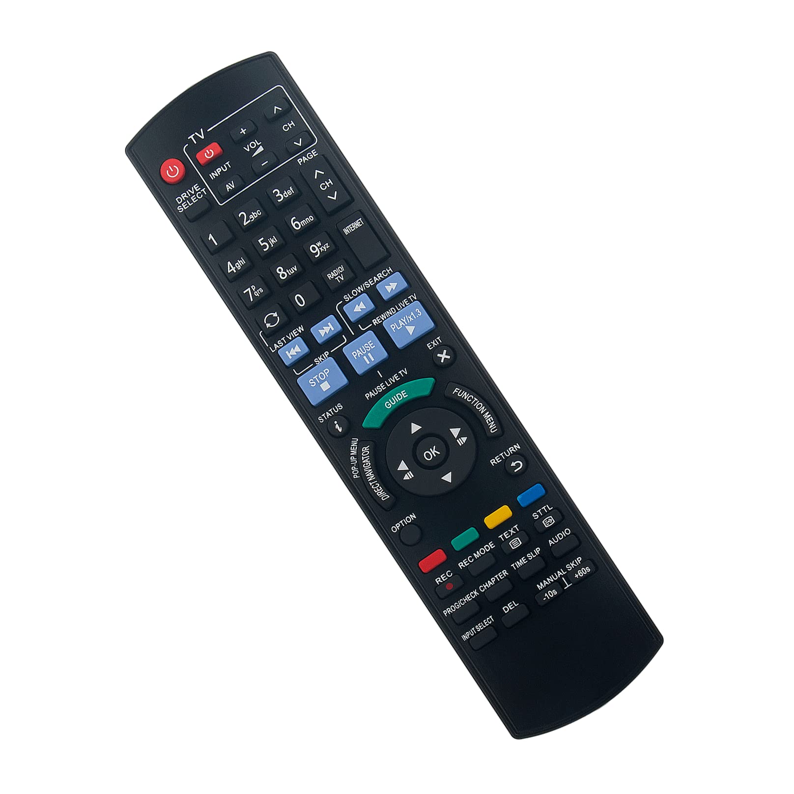 N2QAYB000986 Replacement Remote Control -VINABTY-Fit for Panasonic Blu-ray Disc Player HDD Recorder remote control DMR-BCT845 DMR-BCT940 DMR-BST845 DMR-BST940 DMR-BST740 DMR-BCT84 DMR-BCT74