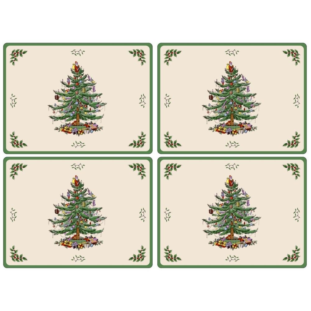 Portmeirion Spode Placemats Boxed Set, Wood, Multi-Colour, Set of 4