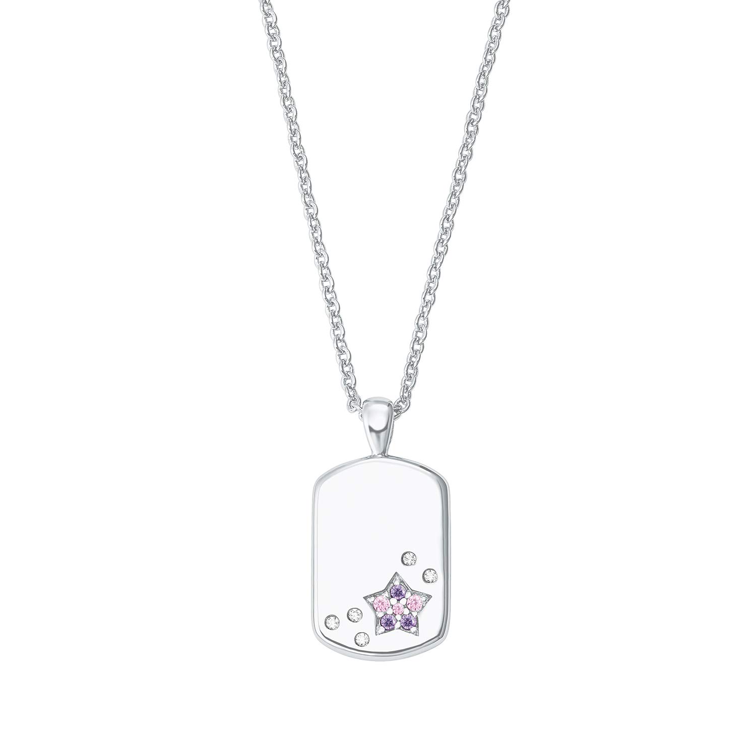 Prinzessin Lillifee Silver Kids Necklace Dog Tag with Star 2027207