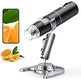 Wireless Digital Microscope, Skybasic 50X-1000X Magnification WiFi Portable Handheld Microscopes with Adjustable Stand HD USB Microscope Camera Compatible with iPhone Android iPad Windows Mac Computer