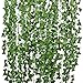 DearHouse 12 Strands Artificial Ivy Leaf Plants Vine Hanging Garland Fake Foliage Flowers Home Kitchen Garden Office Wedding Wall Decor, 84 Feet, Green primary