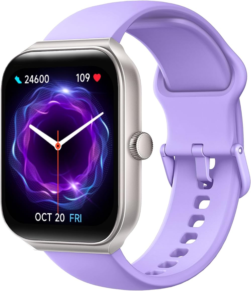 TOOBUR Smart Watch Women Alexa 1.95" Calls IP68 Fitness Tracker Heart Rate Sleep