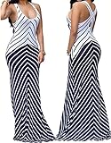 shekiss Women Sleeveless Sexy Maxi Stretch Bodycon Party Bandage Club Dresses