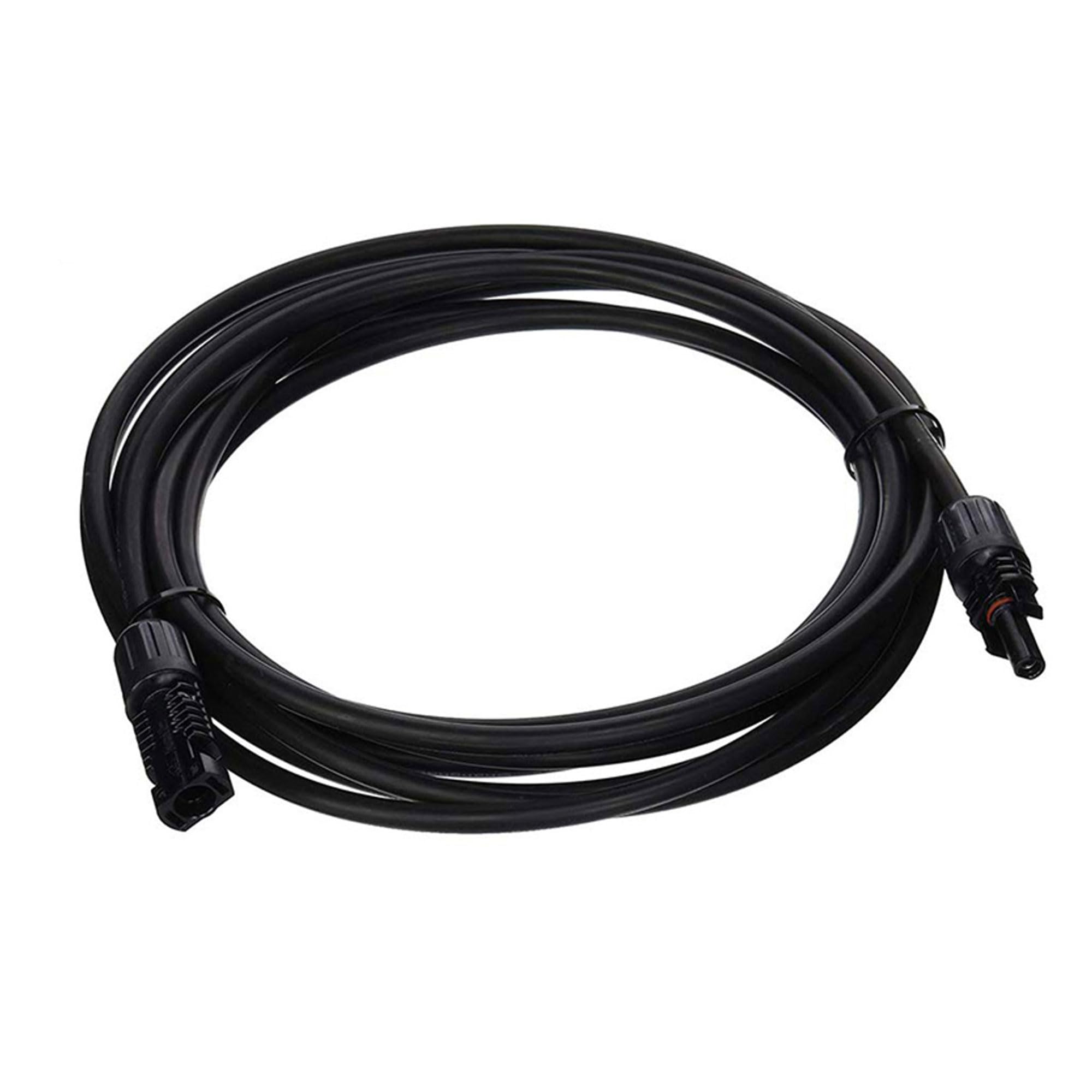 Renogy Cable de extensión del adaptador solar 12AWG de 1.5 pies, conector M&F negro 1 PCS