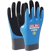 GOL-SIV Electrician Gloves 1000V High Voltage,ASTM D120 Certified & Double Insulated Electrical Gloves,Rubber Safety Work Gloves (Blue,Large)