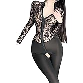 SNOMYRS Lace Jumpsuit Mesh Catsuit Bodysuit Sexy Teacher Secretary Cosplay Lingerie Club Outfits Costume Uniform