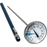 Stainless Steel Soil Thermometer by Smart Choice| 127mm Stem, Easy-to-Read 1.5&rdquo; Dial Display, 0-220 Degrees Fahrenheit Range | Soil Temperature Thermometer for Ground, Compost, Garden Soil