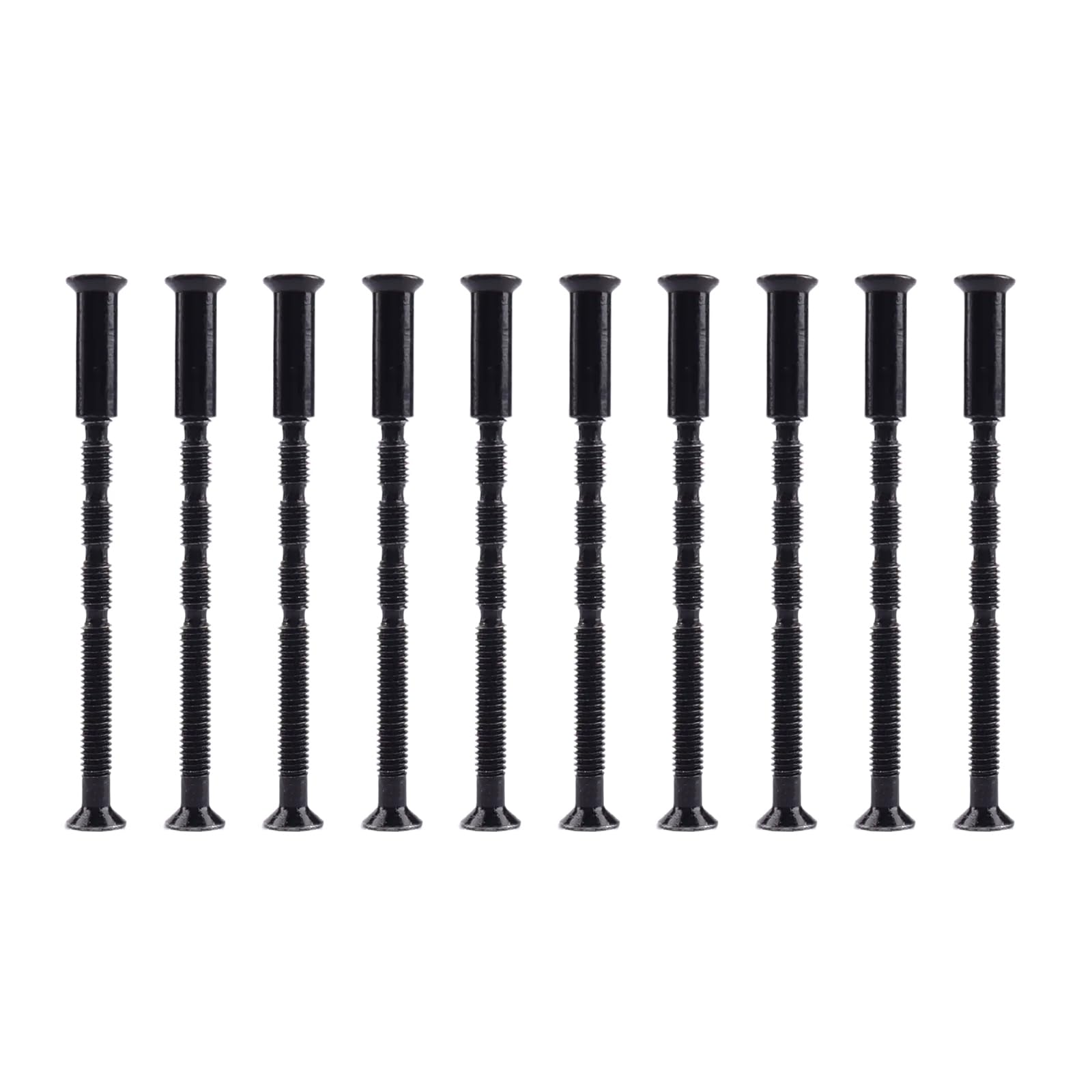 Photo 1 of 10 Pack Black 2-3/8" Long Break Away Screws Hardware Cutting Screws, for Door Lock, Drawer Handle, Doorknobs, M4x60 Fasteners Screw (Black)