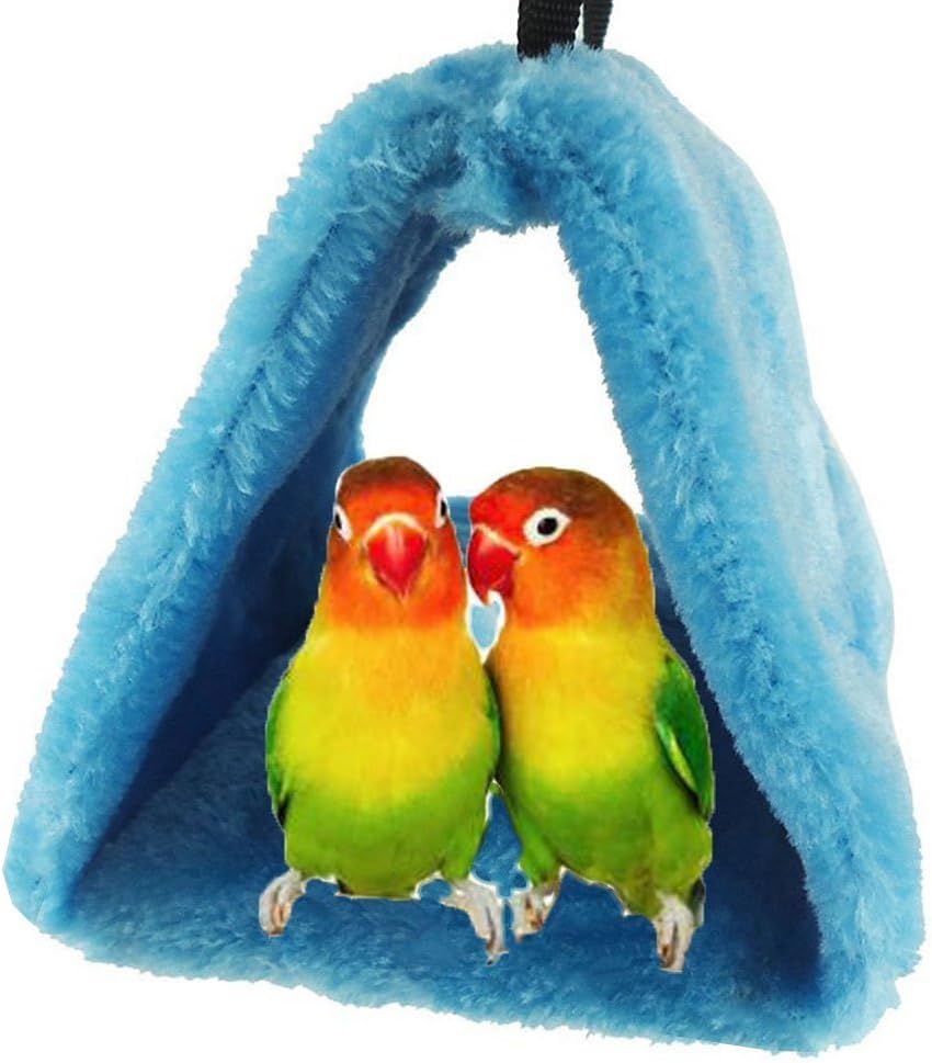 Bello Luna Gray Parrot Nest Pet Bird Nest Winter Warm Hammock Hanging Cave Cage Plush Happy Hut Tent Bed …