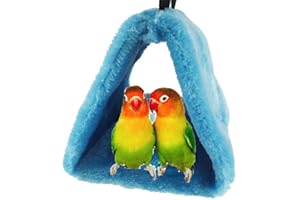 Bello Luna Blue Parrot Nest Pet Bird Nest Winter Warm Hammock Hanging Cave Cage Plush Happy Hut Tent Bed(S)